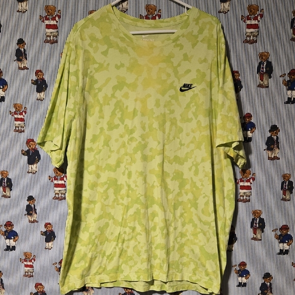 Nike Other - Nike Sportswear Men's Camouflage Lime Green Yellow Shirt 3XL TALL Nike Tee
